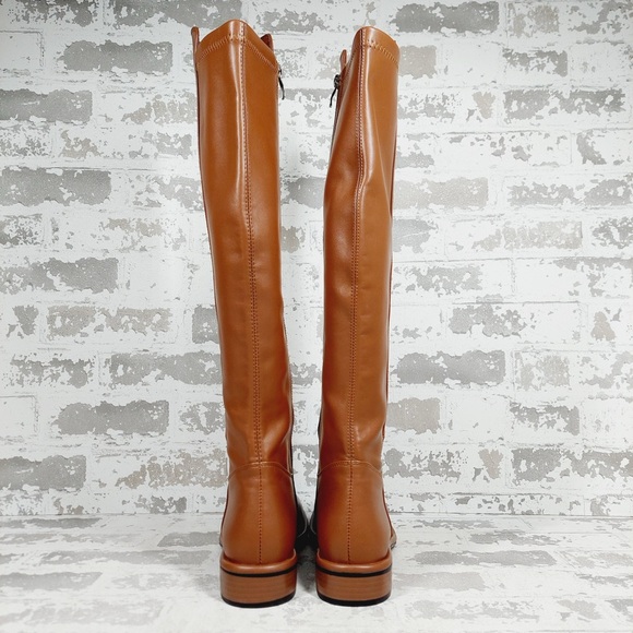 NEW TORGEIS Women’s Square Toe Brown Knee High Boots M347 - Picture 6 of 12